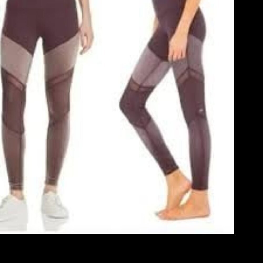 Alo Yoga High-Waisted Flocked Moto Leggings Rose Velvet Womens Size XS Yoga Gym